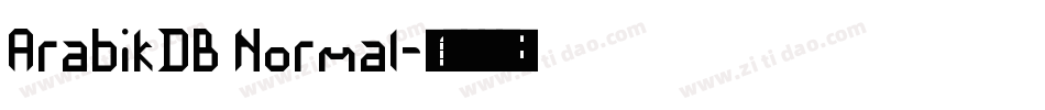 ArabikDB Normal字体转换